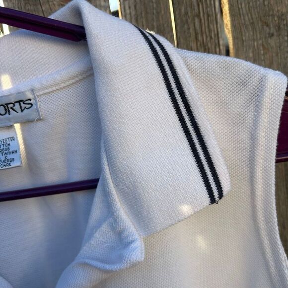 Vintage Passports sleeveless collared top size large - Picture 4 of 6